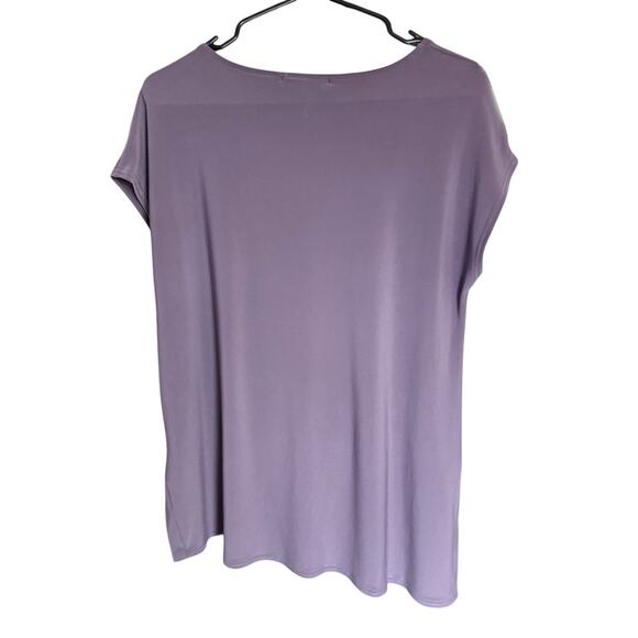 Sympli Women's Top Asymmetrical Purple Sz 12 Canada Drapey Relaxed Comfortable - Picture 3 of 8